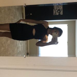 Black tight dress